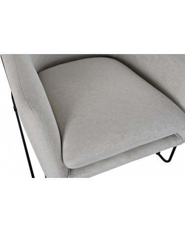 JENSEN Sillón Abullonado Gris Escandinavo